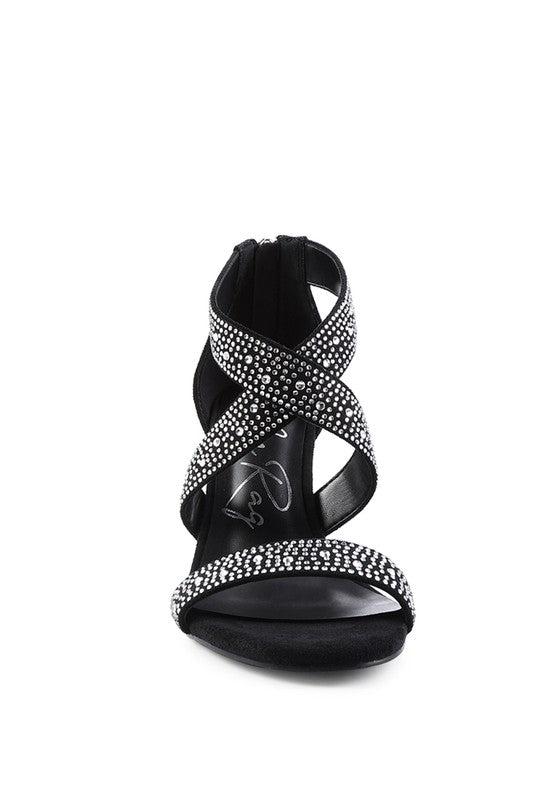 QUEEN BEE Rhinestone High Heeled Sandal from My Pampered Life Seattle