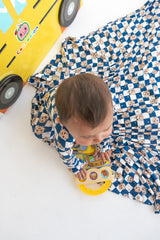 Dream Big Little Co x CoComelon JJ STARRY NIGHT CHECKERS DREAM ROMPER from DREAM BIG LITTLE CO