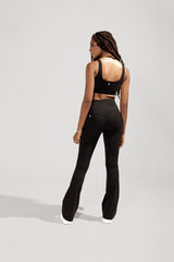 Supersculpt™ Flared Leggings with Pockets - Black from POPFLEX