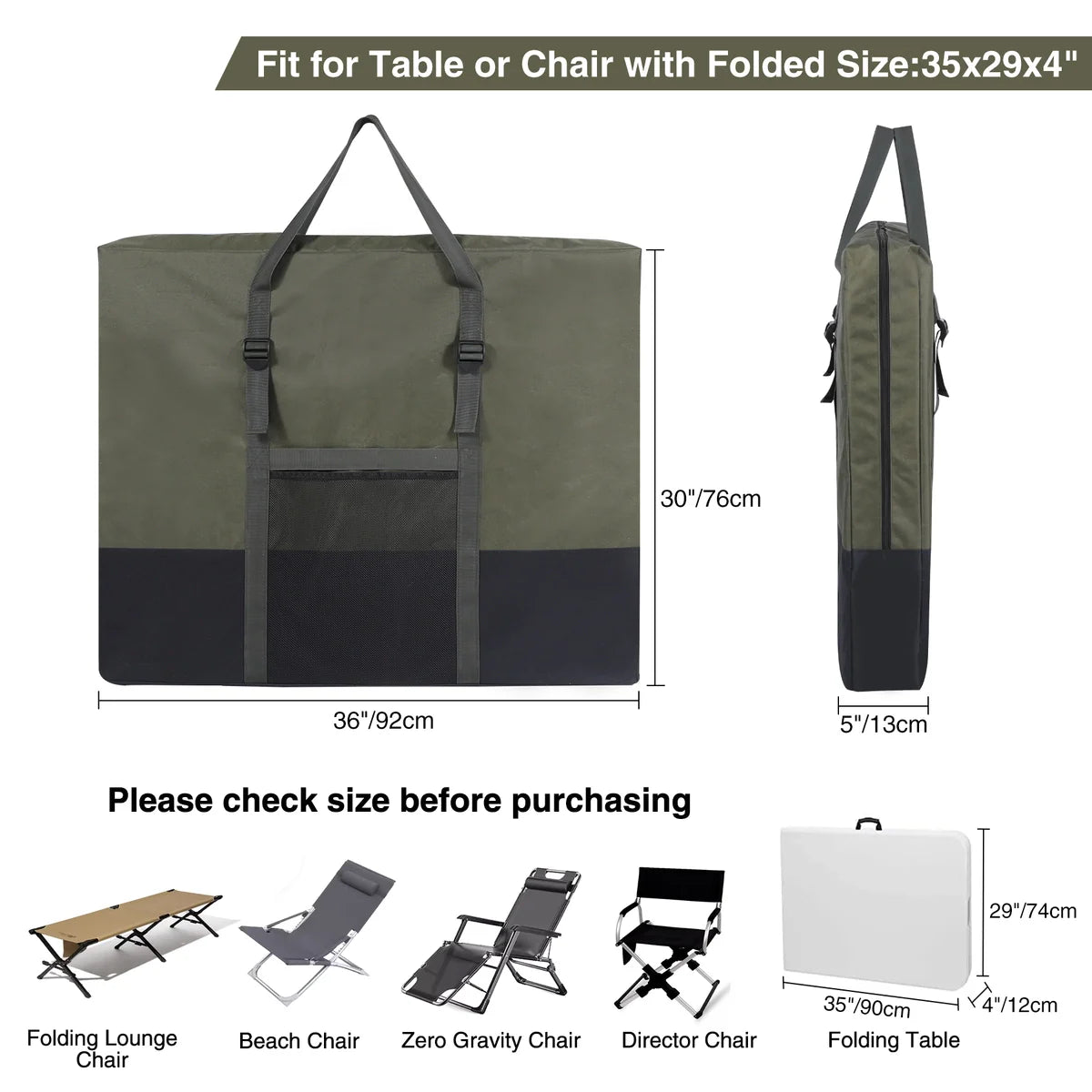 Portable Folding Storage Table Bag