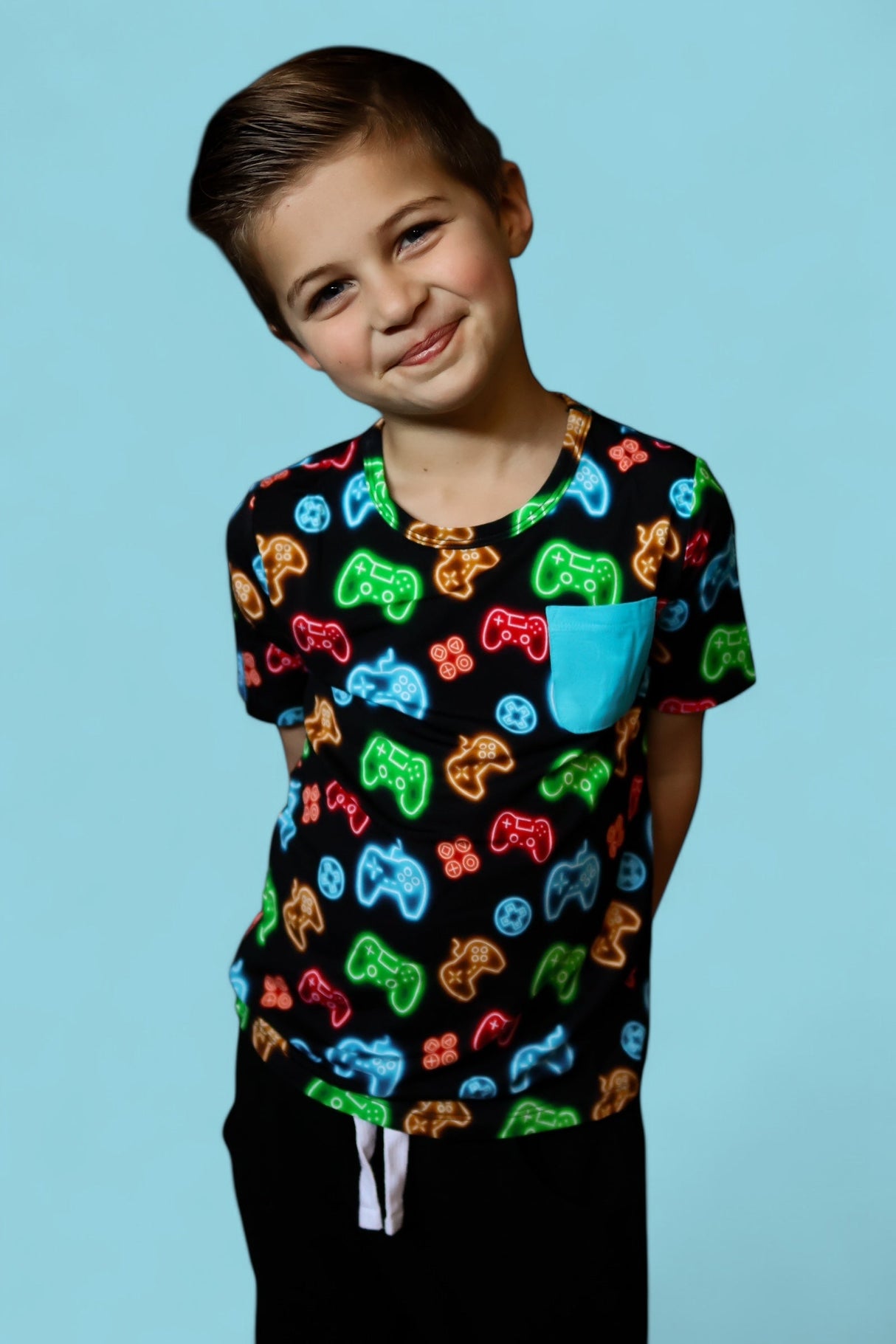 GAMER GLOW DREAM POCKET TEE from DREAM BIG LITTLE CO