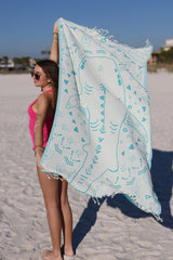 Shark Turquoise - Turkish Towel from Sun Drunk