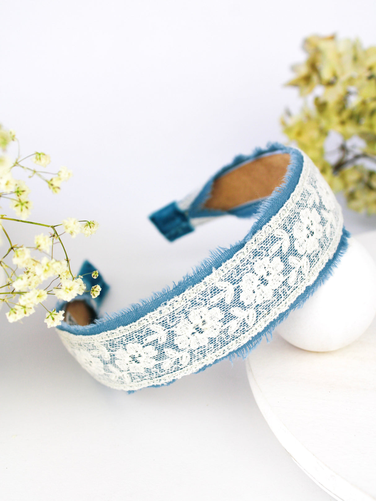 Clara Lace and Linen Headband from Ash & Rose