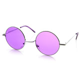 Retro Hippie Metal Lennon Round Color Lens Sunglasses 8594 from zeroUV