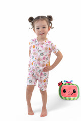 Dream Big Little Co x CoComelon JJ RAINBOW CHECKERS DREAM SHORTIE from DREAM BIG LITTLE CO