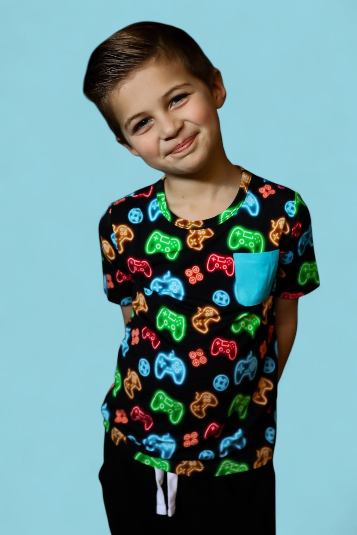 GAMER GLOW DREAM POCKET TEE from DREAM BIG LITTLE CO