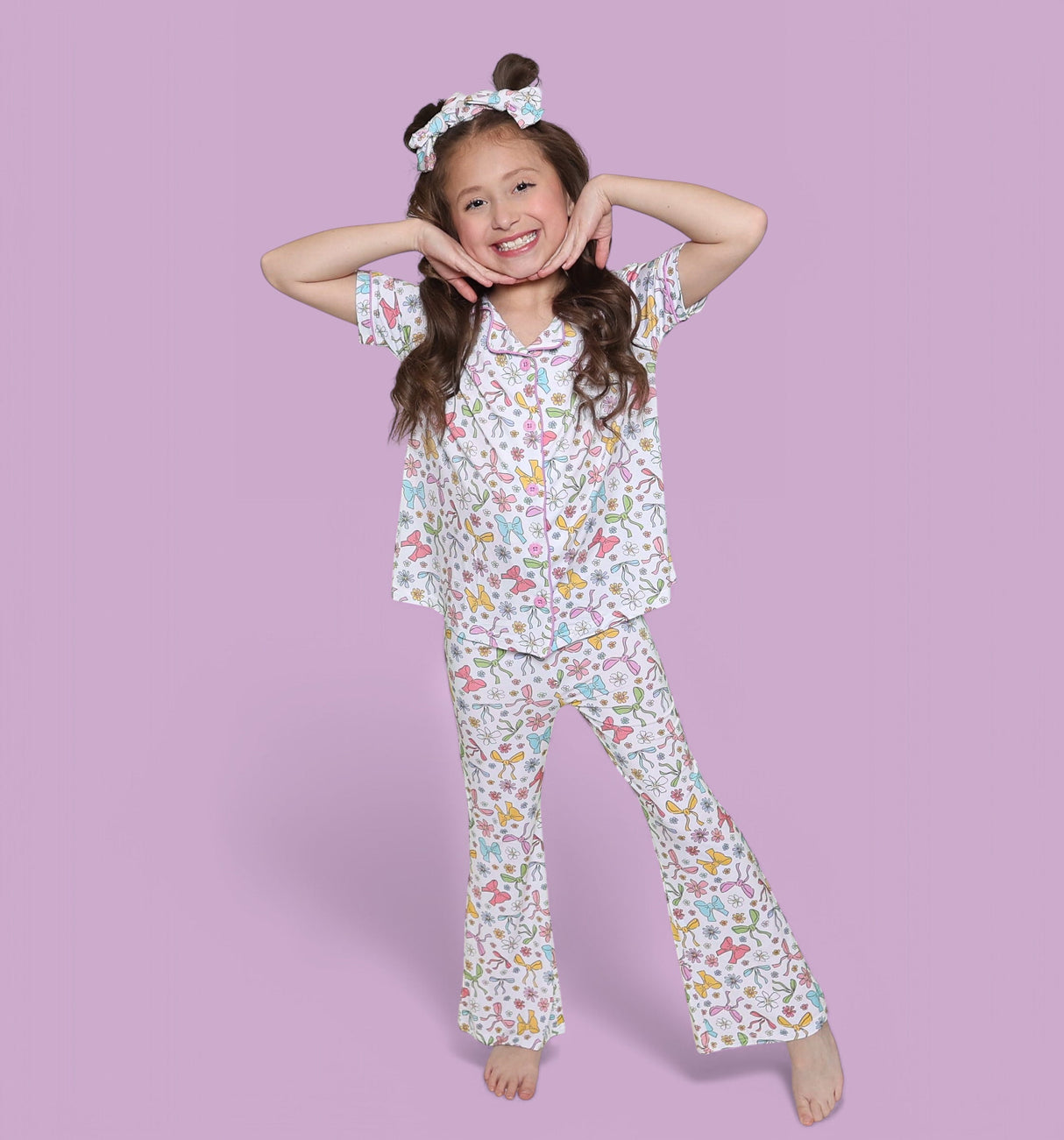 BOW GARDEN DREAM GIRL'S FLARE SET from DREAM BIG LITTLE CO