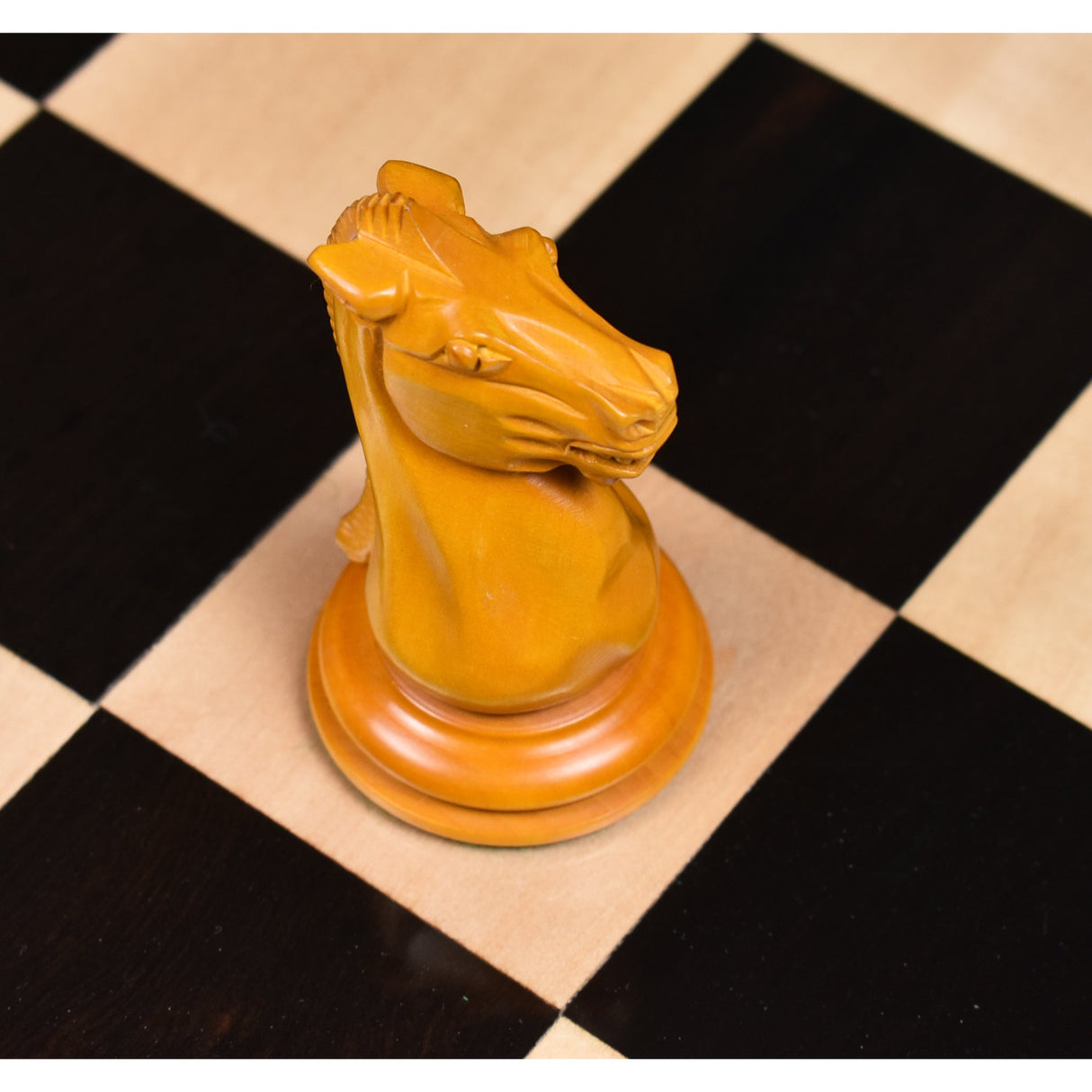 Leuchars Cook Staunton Chess Set- Chess Pieces Only - Ebony Wood & Antiqued Boxwood - 4.5" From Royal Chess Mall