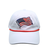 American Flag Baseball Hat w/ Red Rope from Talon Golf LLC