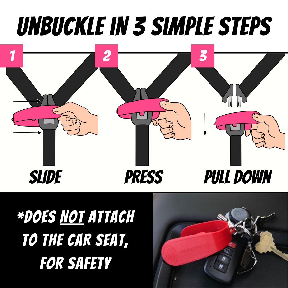 UnbuckleMe Car Seat Buckle Release Tool from UnbuckleMe®