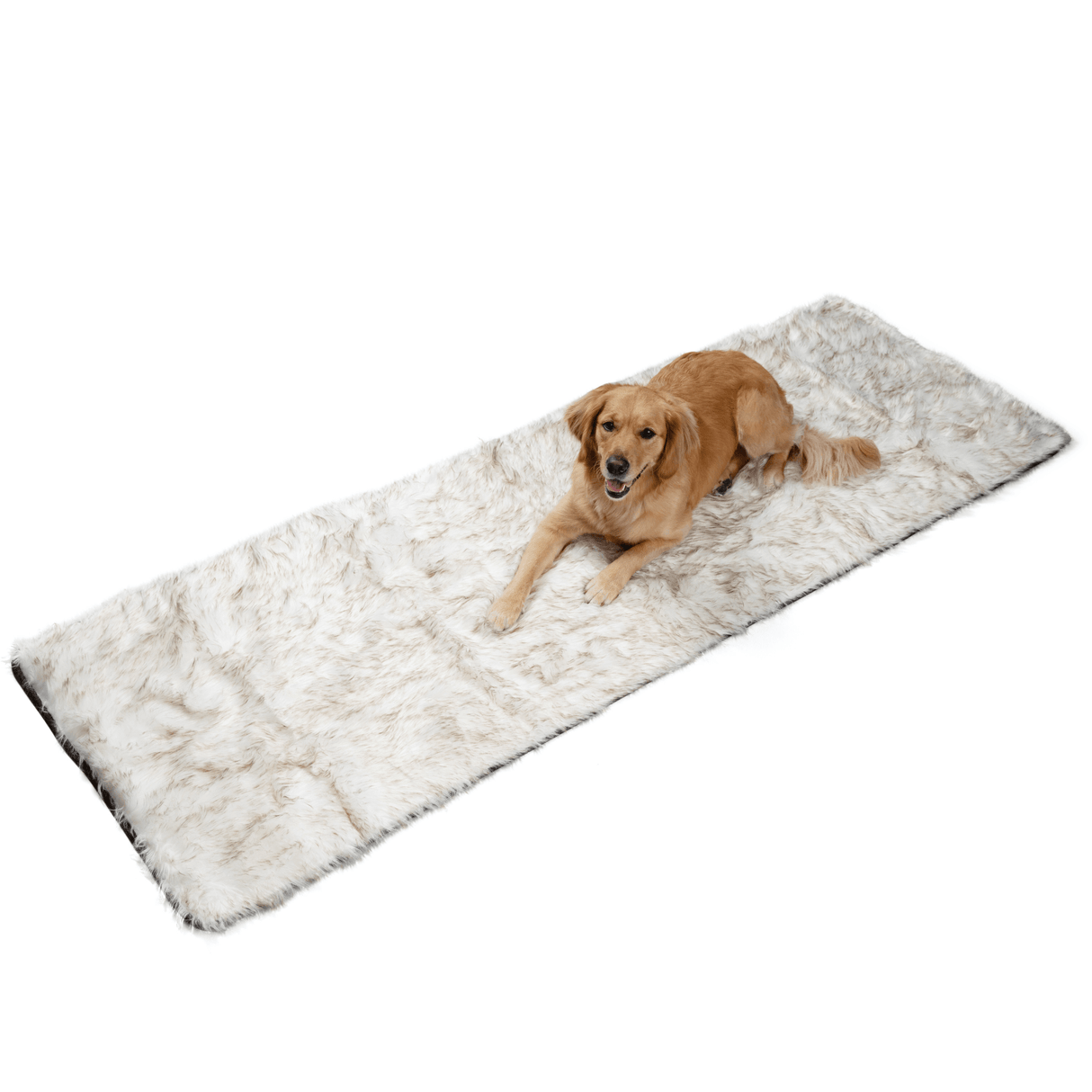 PupProtector™ Waterproof Bed Runner - White with Brown Accents from Paw.com