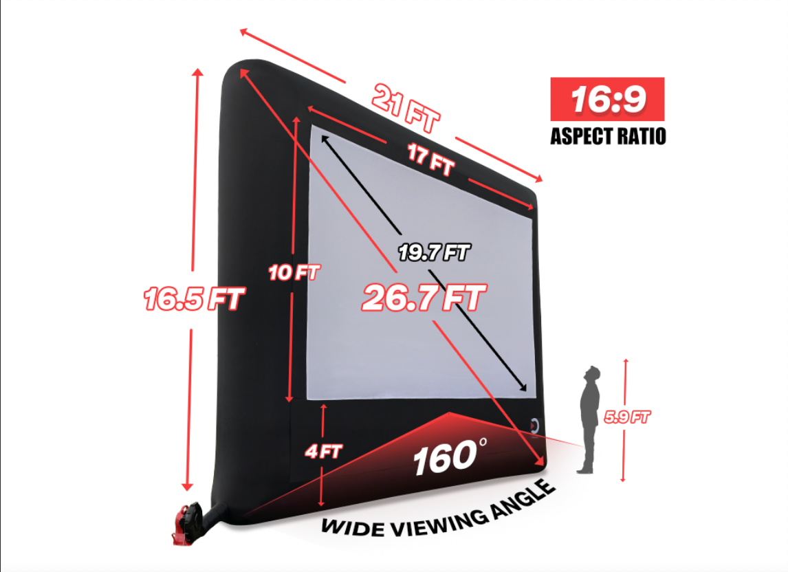 Elite Outdoor Movies 17' Home Outdoor Cinema System From Elite Outdoor Movies