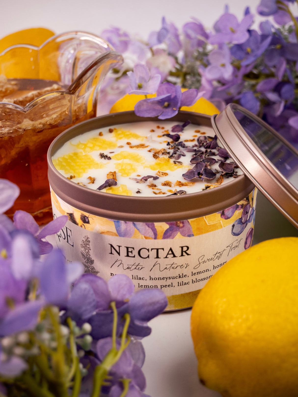 NECTAR Lilac Lemon Honey Candle from Ash & Rose