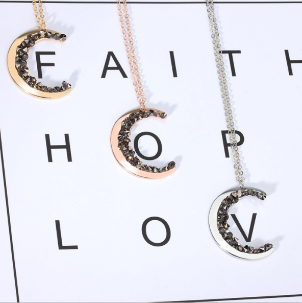 CRYSTAL MOON NECKLACE from Ashlen