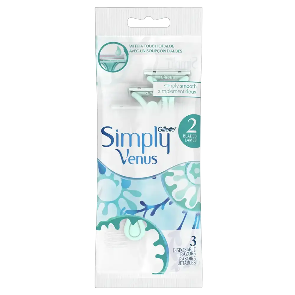Gillete Simply Venus 2 Blades Disposable Razors 3 ct From Mexmax INC.
