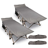 Extra Wide Folding Camping Cot for Adults, Grey Blue Green From Redcamp