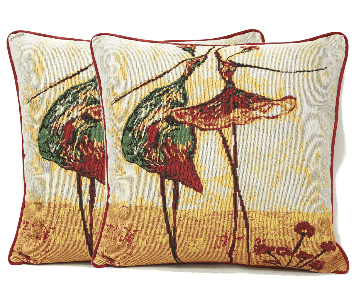Tache Abstract Ballerina Art Golden Beige Woven Tapestry Throw Pillow Cover (18110) from Tache Home Fashion