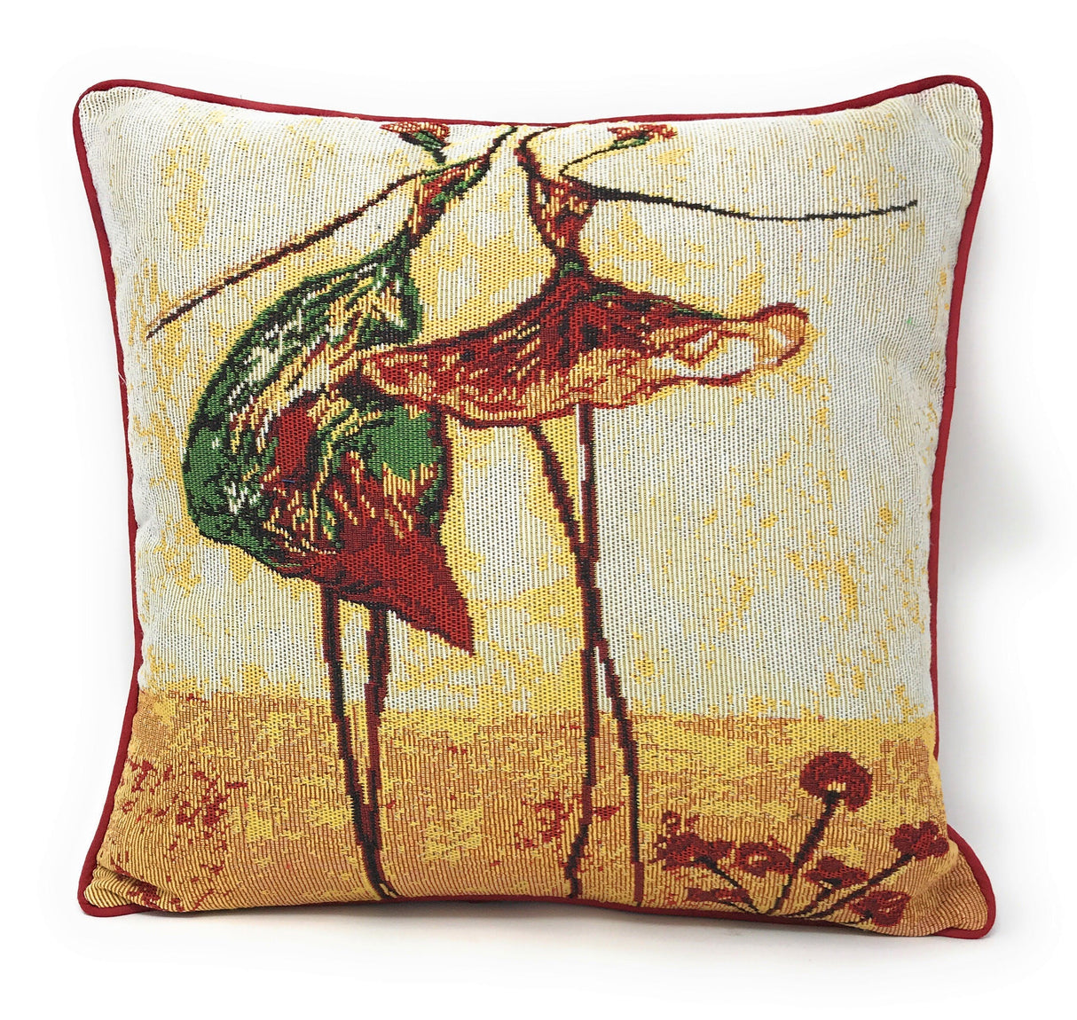 Tache Abstract Ballerina Art Golden Beige Woven Tapestry Throw Pillow Cover (18110) from Tache Home Fashion