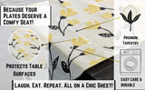 DaDa Bedding Yellow Fleur Floral Garden Woven Tapestry Dining Table Runner (18112) from DaDalogy Bedding Collection