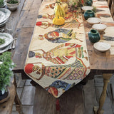 DaDa Bedding Dancing Women African Dreams Elegant Woven Tapestry Dining Table Runner (18117) from DaDalogy Bedding Collection