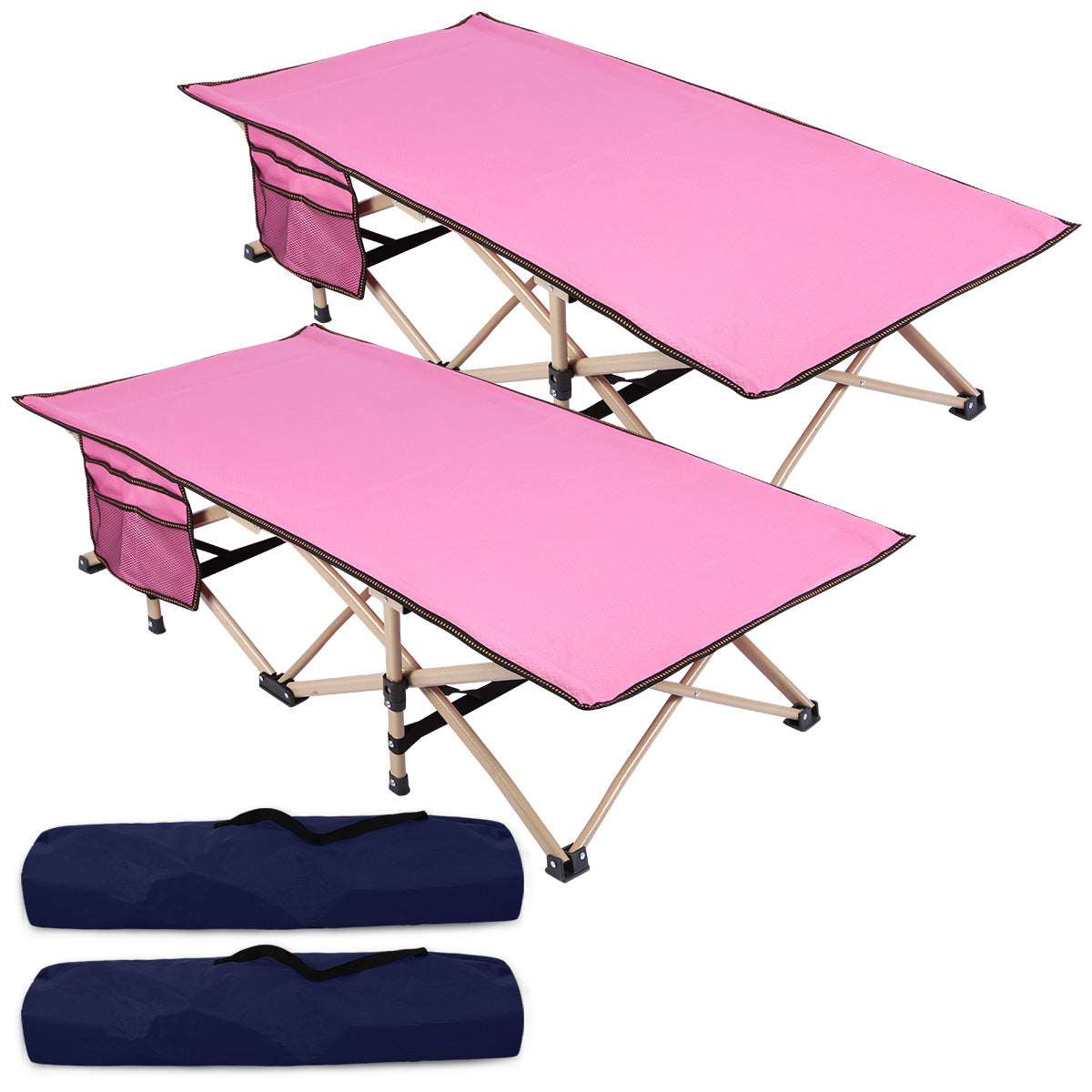 Folding Kids Cot for Sleeping,Blue Pink Navy From Redcamp