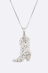 Cubic Zirconia Cowboy Boot Pendant Necklace from My Pampered Life Seattle