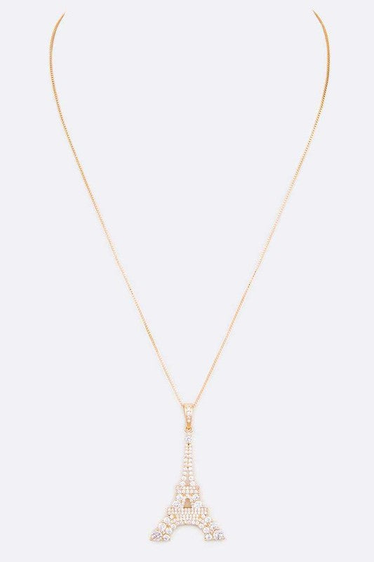 Cubic Zirconia Eiffel Tower Pendant Necklace from My Pampered Life Seattle