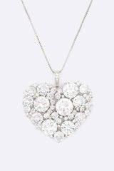 Cubic Zirconia Large Heart Pendant Necklace from My Pampered Life Seattle