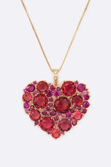 Cubic Zirconia Large Heart Pendant Necklace from My Pampered Life Seattle