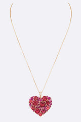 Cubic Zirconia Large Heart Pendant Necklace from My Pampered Life Seattle