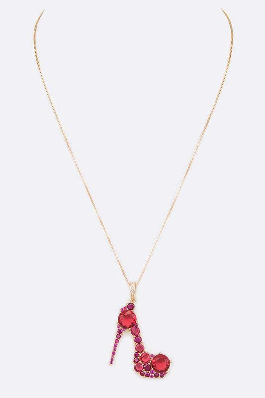 Cubic Zirconia High Heel Pendant Necklace from My Pampered Life Seattle