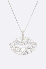 Cubic Zirconia Kiss Lips Pendant Necklace from My Pampered Life Seattle