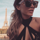 Bold Oversize Horned Rim Flat Lens Sunglasses A101 from zeroUV