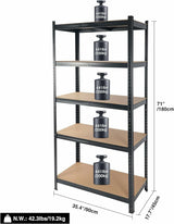 REDCAMP 5 Tier Adjustable Garage Shelving Unit From Redcamp