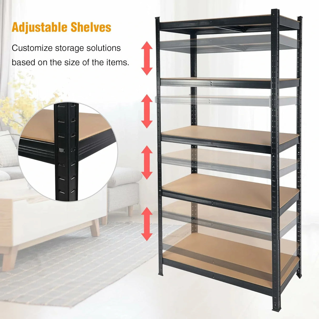 REDCAMP 5 Tier Adjustable Garage Shelving Unit From Redcamp