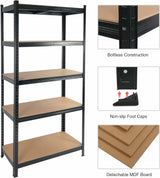 REDCAMP 5 Tier Adjustable Garage Shelving Unit From Redcamp