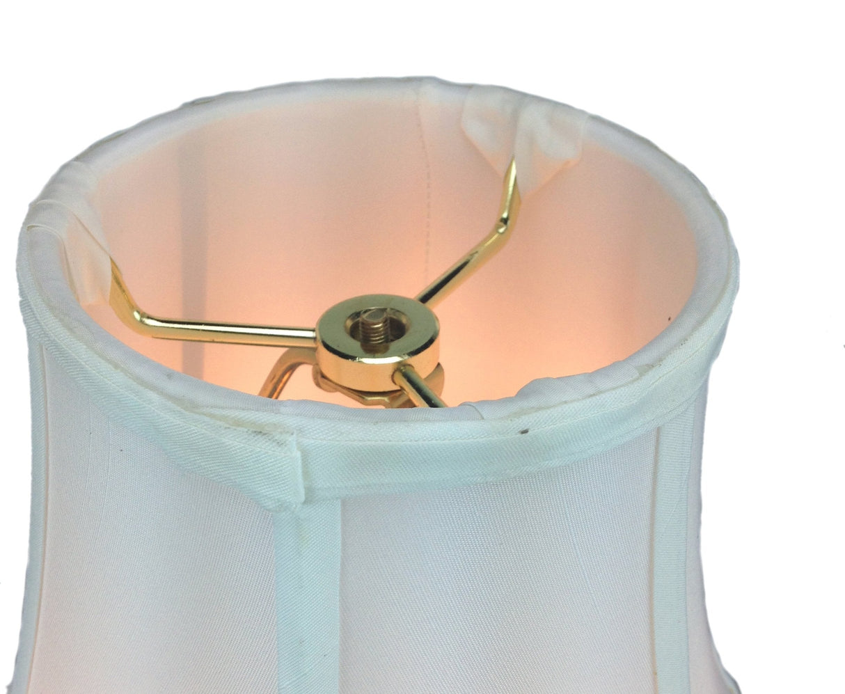 White Bell Shantung 10"W x 9"H Shade From LampsUSA