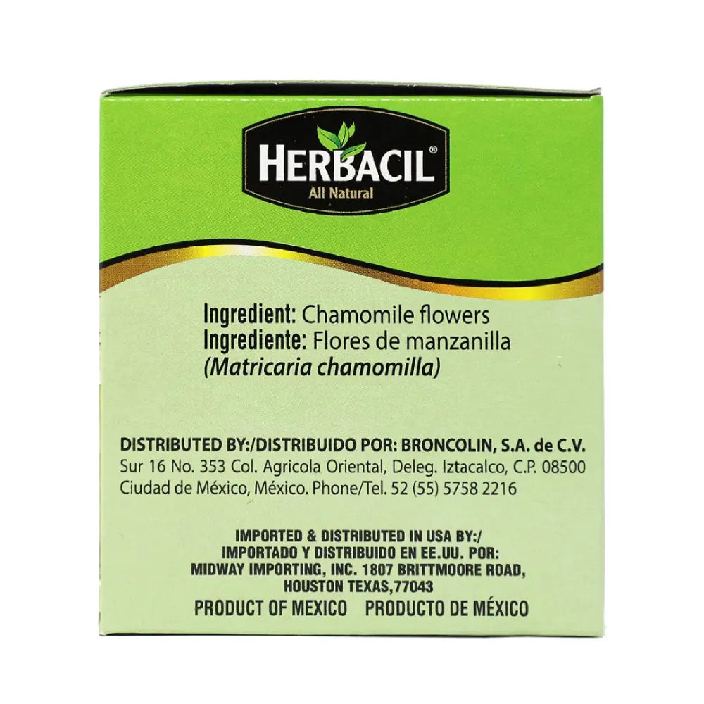 Herbacil Chamomile Tea / Manzanilla 6 units (25 ct/unit) From Mexmax INC.