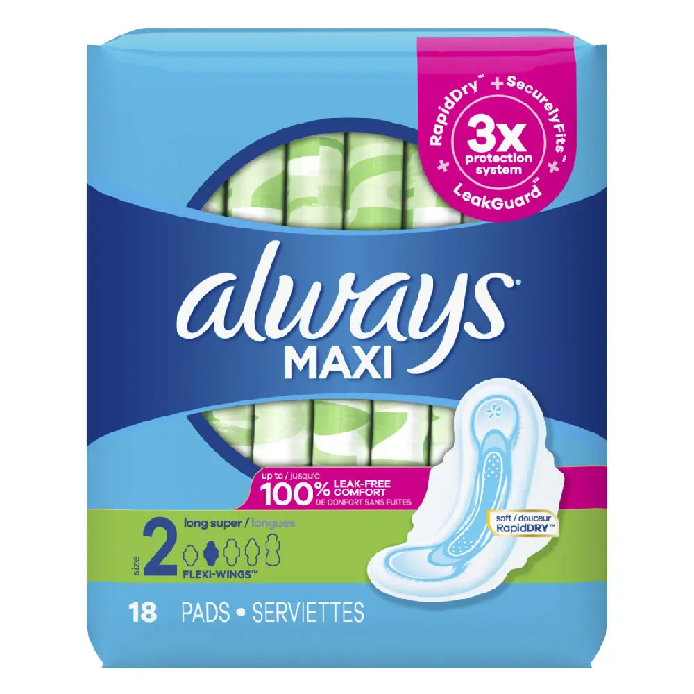 Always Super Long W/Wings 18  ct From Mexmax INC.