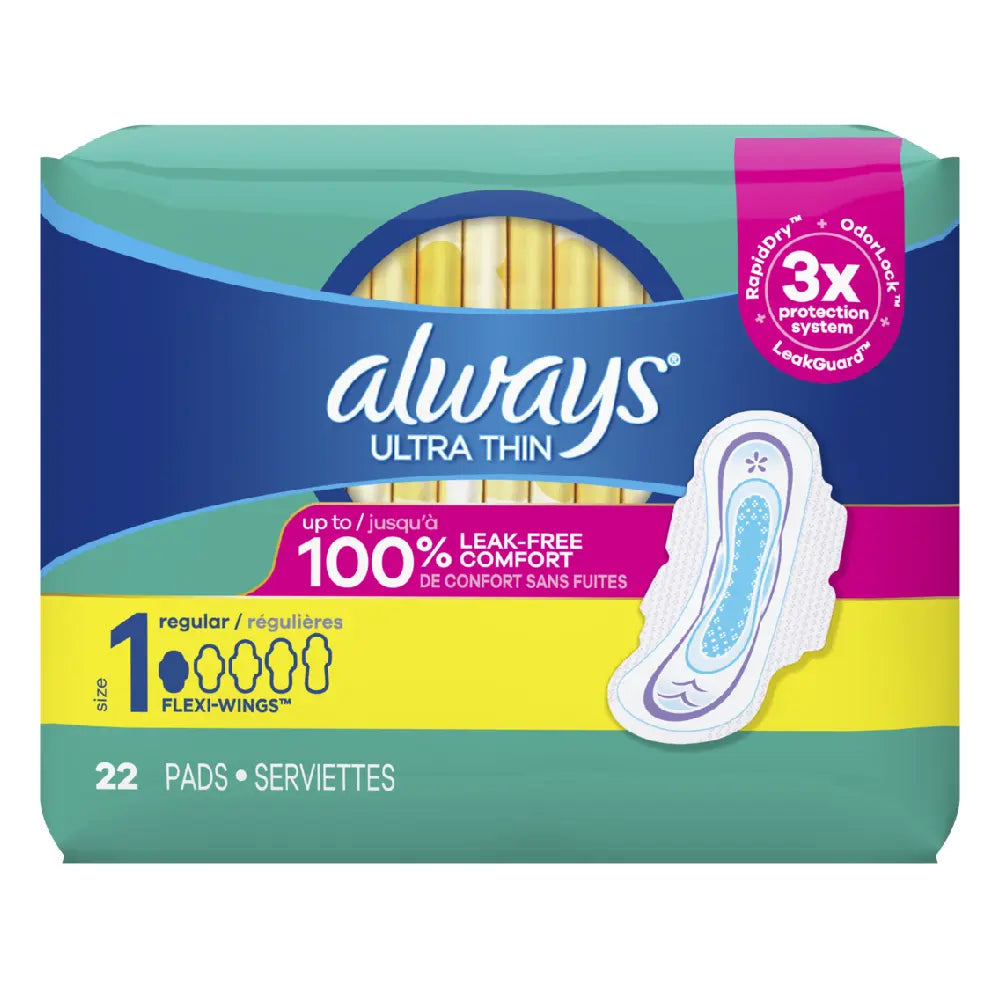 Always Ultra Thin Regular W/Wings 22 ct From Mexmax INC.