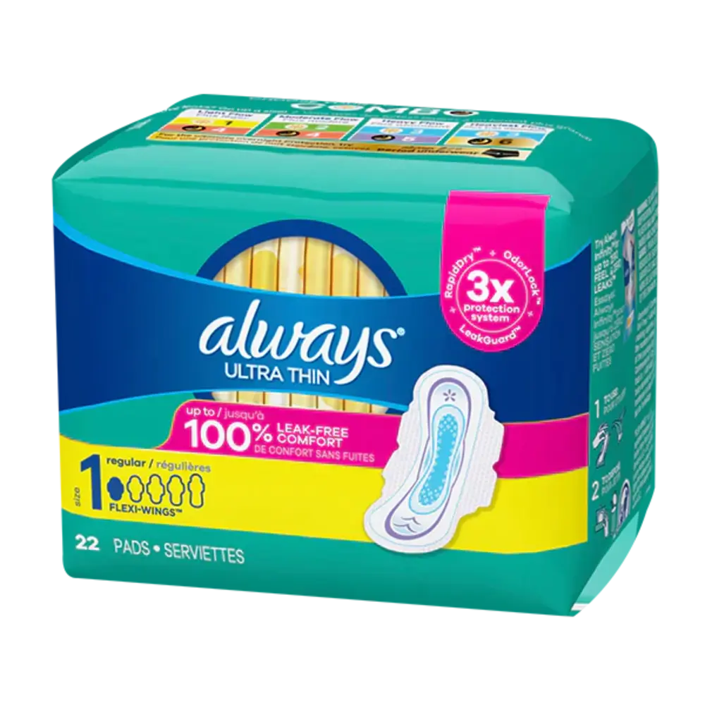 Always Ultra Thin Regular W/Wings 22 ct From Mexmax INC.
