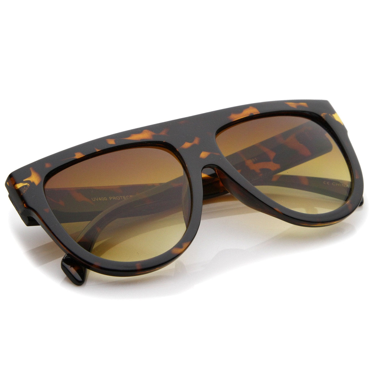 Large Oversized Flat Top Teardrop Frame Aviator Sunglasses 9142 from zeroUV