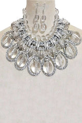 Clear Beads Mix Chain Statement Necklace Set from My Pampered Life Seattle