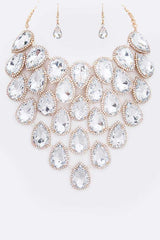 Crystal Teardrop Statement Bib Necklace Set from My Pampered Life Seattle