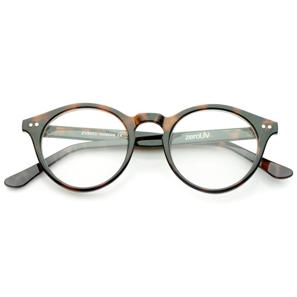 Vintage European Clear Lens Small Round Glasses 8403 from zeroUV