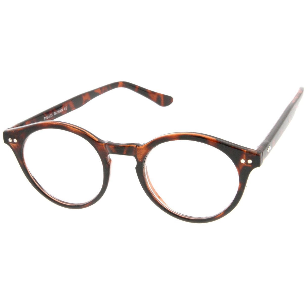 Vintage European Clear Lens Small Round Glasses 8403 from zeroUV