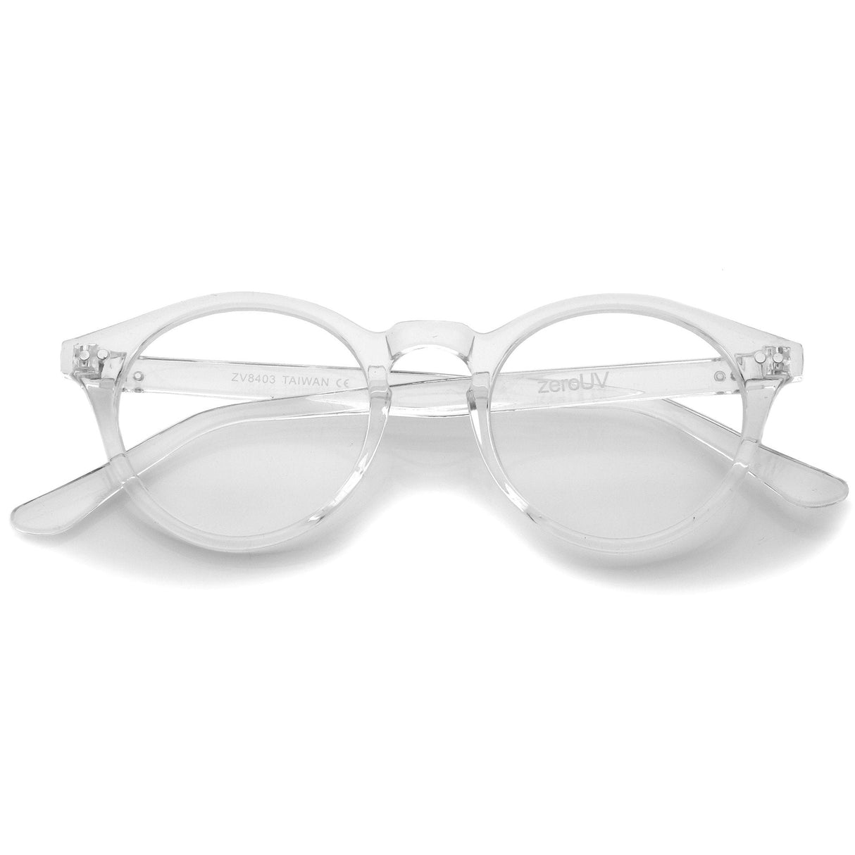 Vintage European Clear Lens Small Round Glasses 8403 from zeroUV