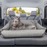 PupProtector™ Faux Leather Memory Foam Dog Car Bed - Slate Gray From Paw.com