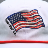 American Flag Baseball Hat w/ Red Rope from Talon Golf LLC