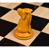 Leuchars Cook Staunton Chess Set- Chess Pieces Only - Ebony Wood & Antiqued Boxwood - 4.5" From Royal Chess Mall